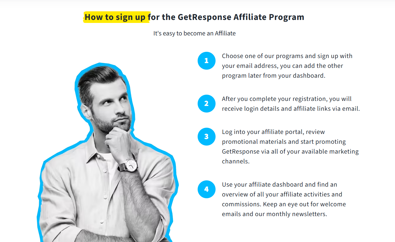 How to sign up to GetResponse's affiliate program